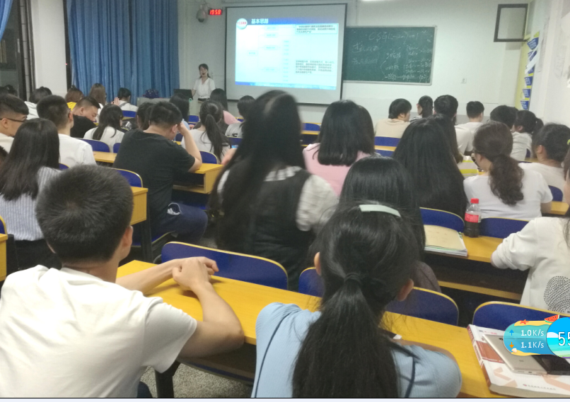 学生认真聆听讲座